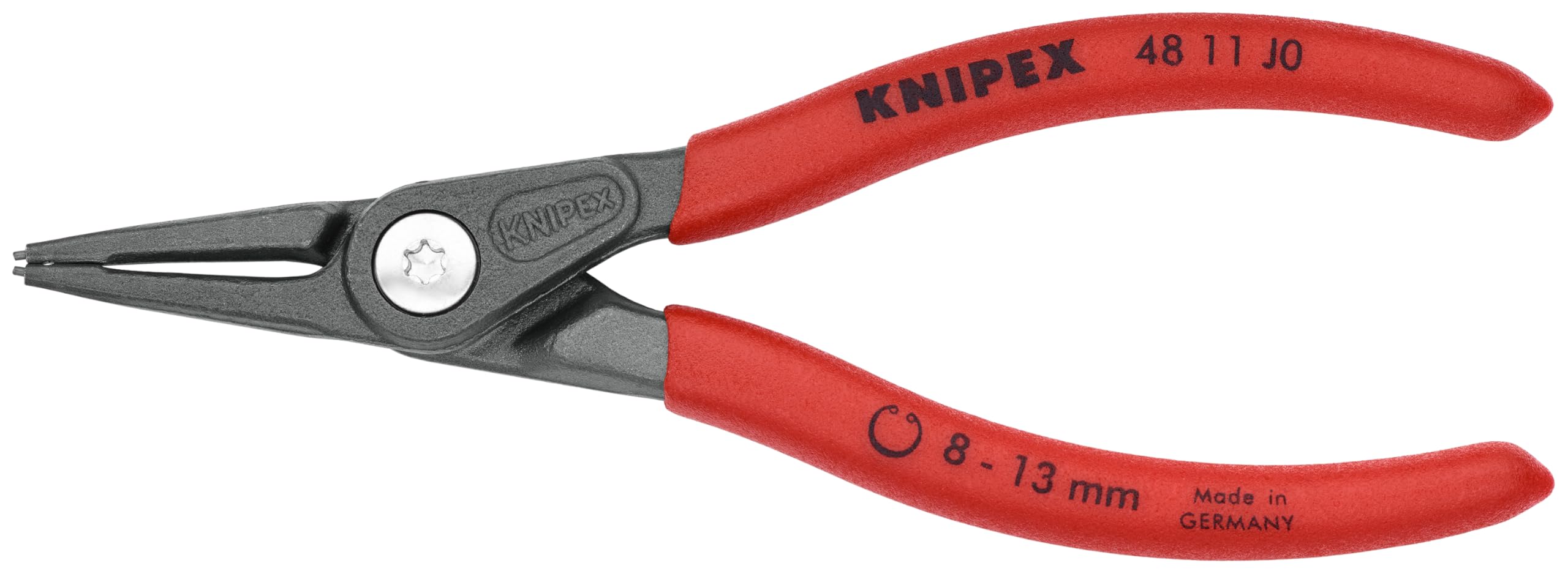 KNIPEX Tools - Precision Circlip Pliers, Internal, Straight, 5/16"-1/2" Bore Dia. (4811J0)