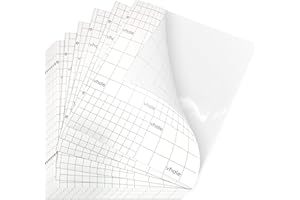 VHALE Glossy Clear Self-Adhesive Overlay Laminating Sheet Contact Papers, 7 X 8 Inches, Single-Sided, for Easy Application of Paper Suncatcher Kids’ Crafts, 3.15 Mil, Pack of 20