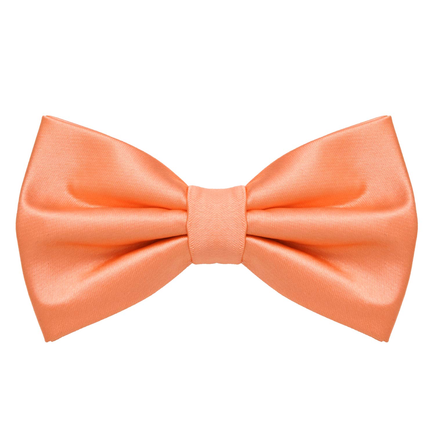 MASADA bow tie apricot - men's accessory in silk-look, continuously adjustable, handmade with hook closure - 12 x 6 cm
