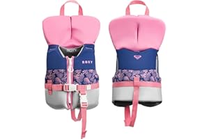 ROXY Life Vest for Youth/Kid/Infant, USCG and Transport Canada Approved PFD, Evoprene CGA Life Jacket for Boating Kayaking Pool Swimming Water Sports