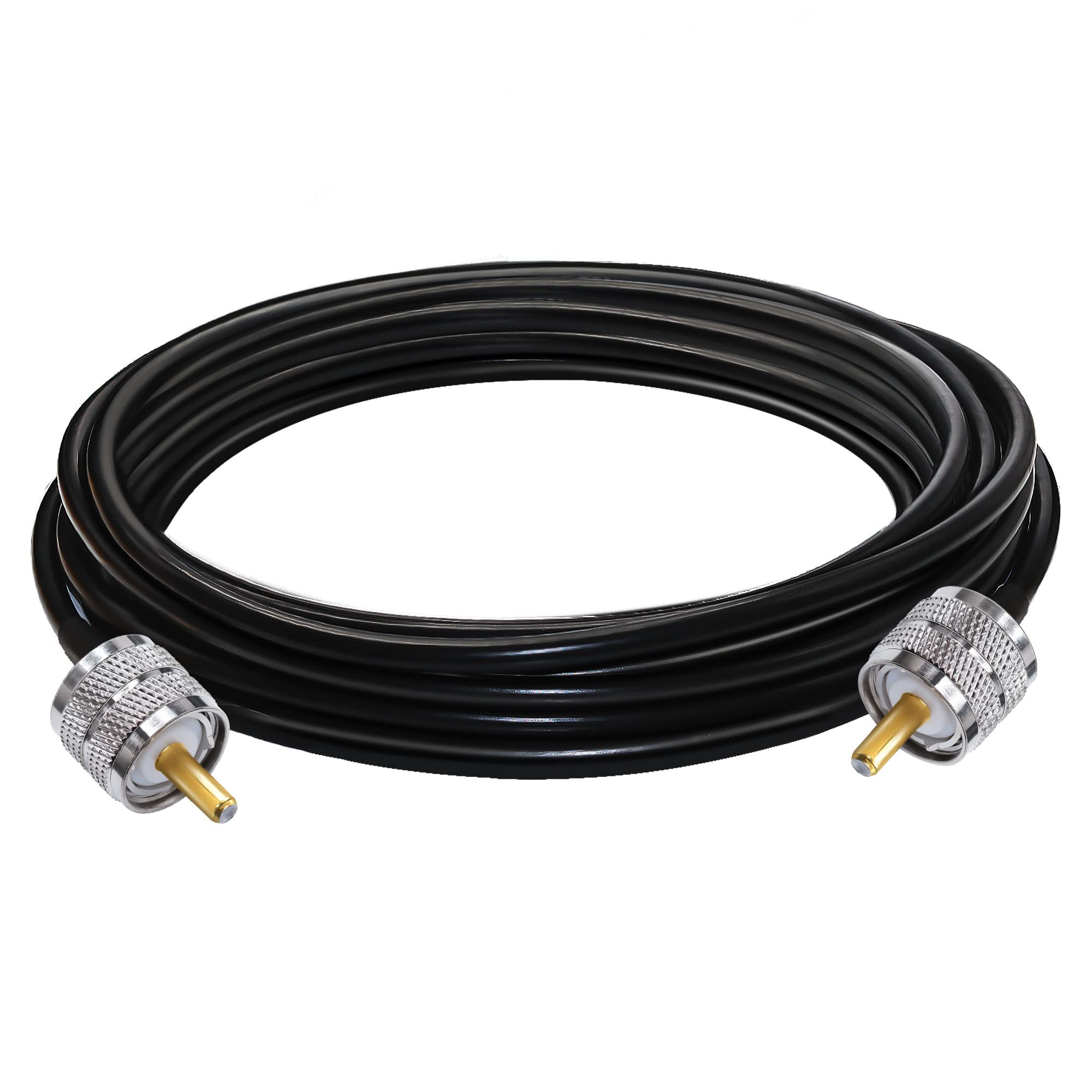 TUOLNK SO239 UHF Male to UHF Male Extension Cable Low Loss RF Coaxial Cable PL259 Coax Cable RG58 for Two Way Radio/CB Radio/Wireless LAN Devices UHF Cable 16.4ft(5M)