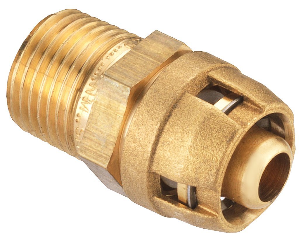 CORNAT VRST661120 Insert Coupling Complete Brass 16mm ET, Gold, 16 mm x 1/2 Zoll Aussengewinde