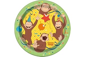 Unique Curious George Paper Cake Plates, 8Ct