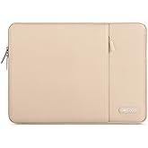MOSISO Laptop Case 13.3 inch, 13-13.3 inch Laptop Sleeve Compatible with MacBook Air/Pro 13/Pro 14 M5 M4 M3 M2 M1, HP Dell ASUS Lenovo,Polyester Vertical Computer Sleeve Bag with Pocket, Apricot