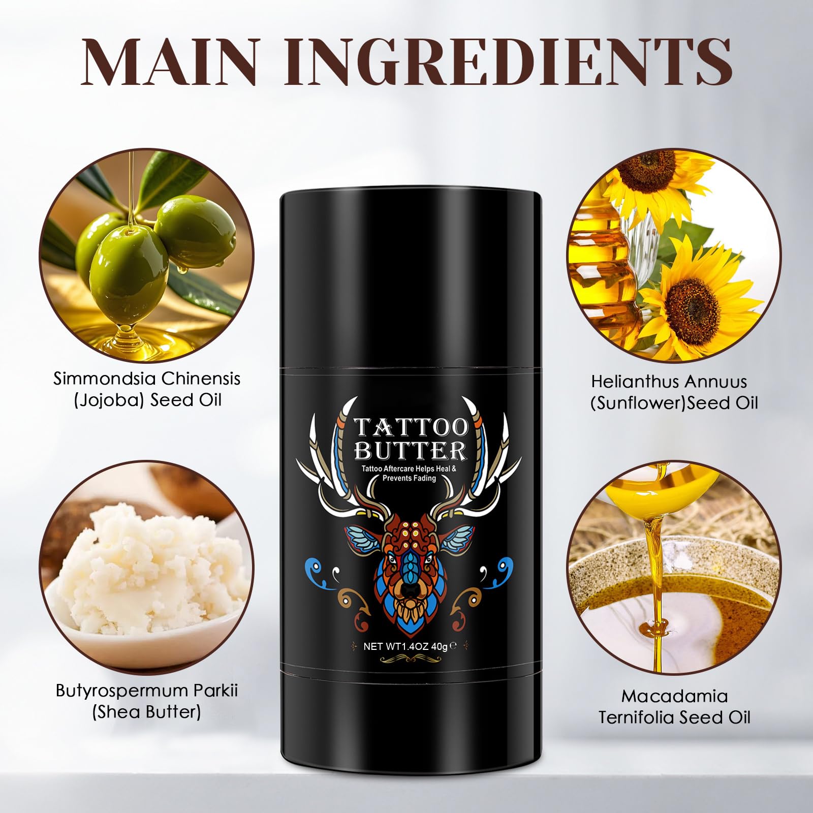 Tattoo Balm & Aftercare Cream 75g (2.6oz) – Natural Tattoo Healing Ointment for New & Old Tattoos, Color Enhancement & Moisturizing Lotion