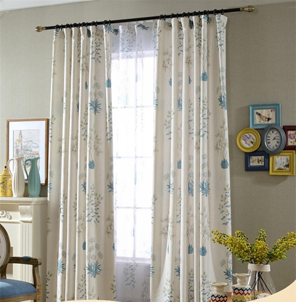 1pc SLIAO HOME Fancy Gardinen & Drapes Größe bedrucktem Leinen Vorhänge