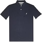 Nautica Men's Short Sleeve Solid Classic Fit Cotton Pique Polo Shirt