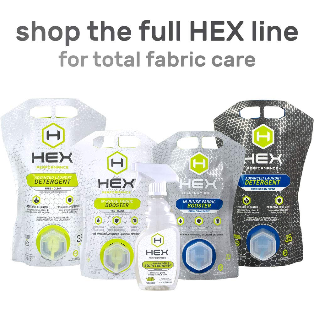 HEX Performance Advanced Laundry Detergent, Free + Clear, Yields 35