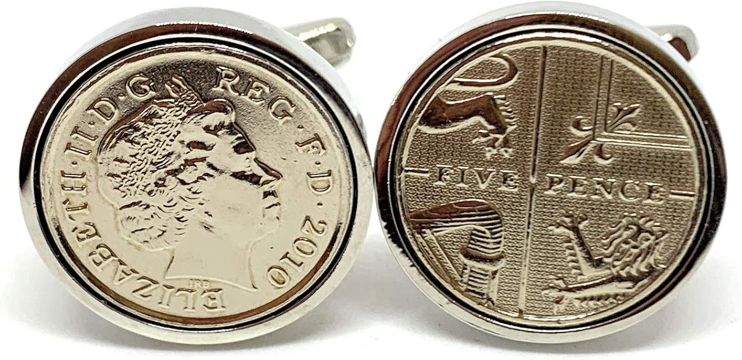 Premium HT 2010 16th wedding Anniversary 16 year birthday/Anniversary 2010 Coin cufflinks, gray