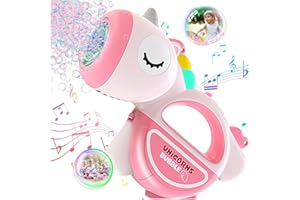 MAKE KIDS SMILE BUBBLE FUN Bubble Machine Gun with Lights Music Bubble Solution for 3 4 5 6 7 8 Years Old Outdoor Toys Gifts