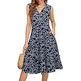 Summer Dresses for Women 2025 Spring Break Travel Essentials Fashion Casual Boho Floral Maxi Dress Sun Beach Vacation Clothes Red