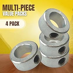 (4-Pack) 3/4” Bore Solid Steel Shaft Collars with