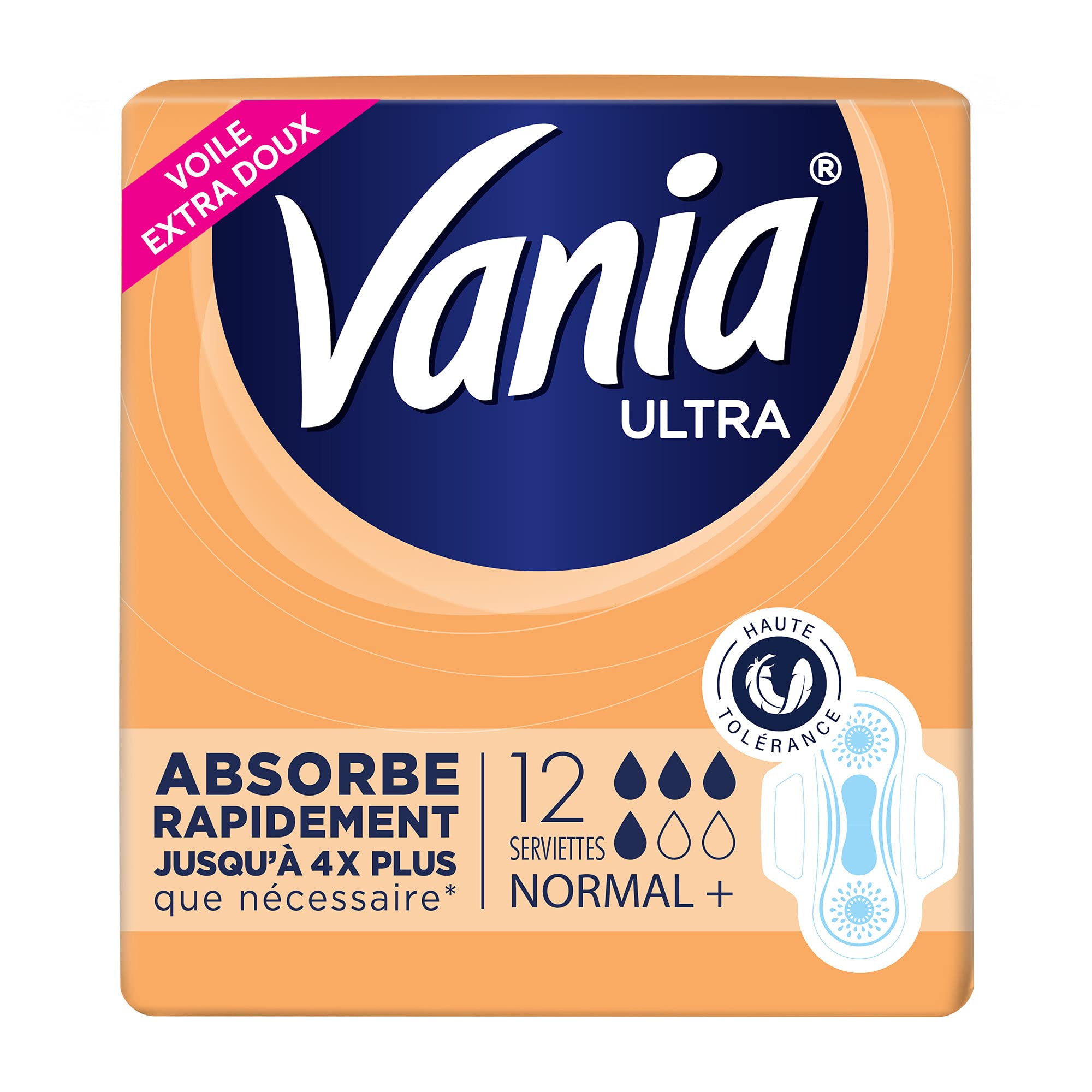 Vania extrafinesse Normal Plus 12 serviettes โ Pack of 4