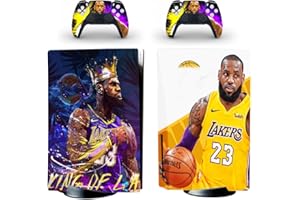 JOCHUI Console Decal Skin Vinyl Sticker Compatible with PS5 Disk Standard Console Controllers Wrap Skins Basketball Goat