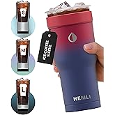 HEMLI Universal Ice Coffee Sleeve Insulator - Insulated Iced Coffee Holder To Go, Insulated Cup Holder for Starbucks Dunkin Donuts McDonalds, Reusable Coffee Sleeve