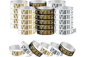KINBOM 600pcs Party Bracelets for Events,0.75 x 10 Inch Paper Wristbands Waterproof VIP Event Wristbands for Concerts Parks F