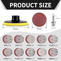 100PCS Angle Grinder Sanding Discs and 4 Inch Hook