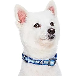 Blueberry Pet Large Dog Collar in Reflective Navy