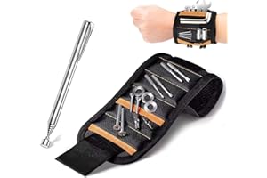 Magnetic Wristband Tool Belt for Men - Super Strong 15-Magnet Wrist Holder, Perfect for Holding Screws, Nails, Drill Bits - G