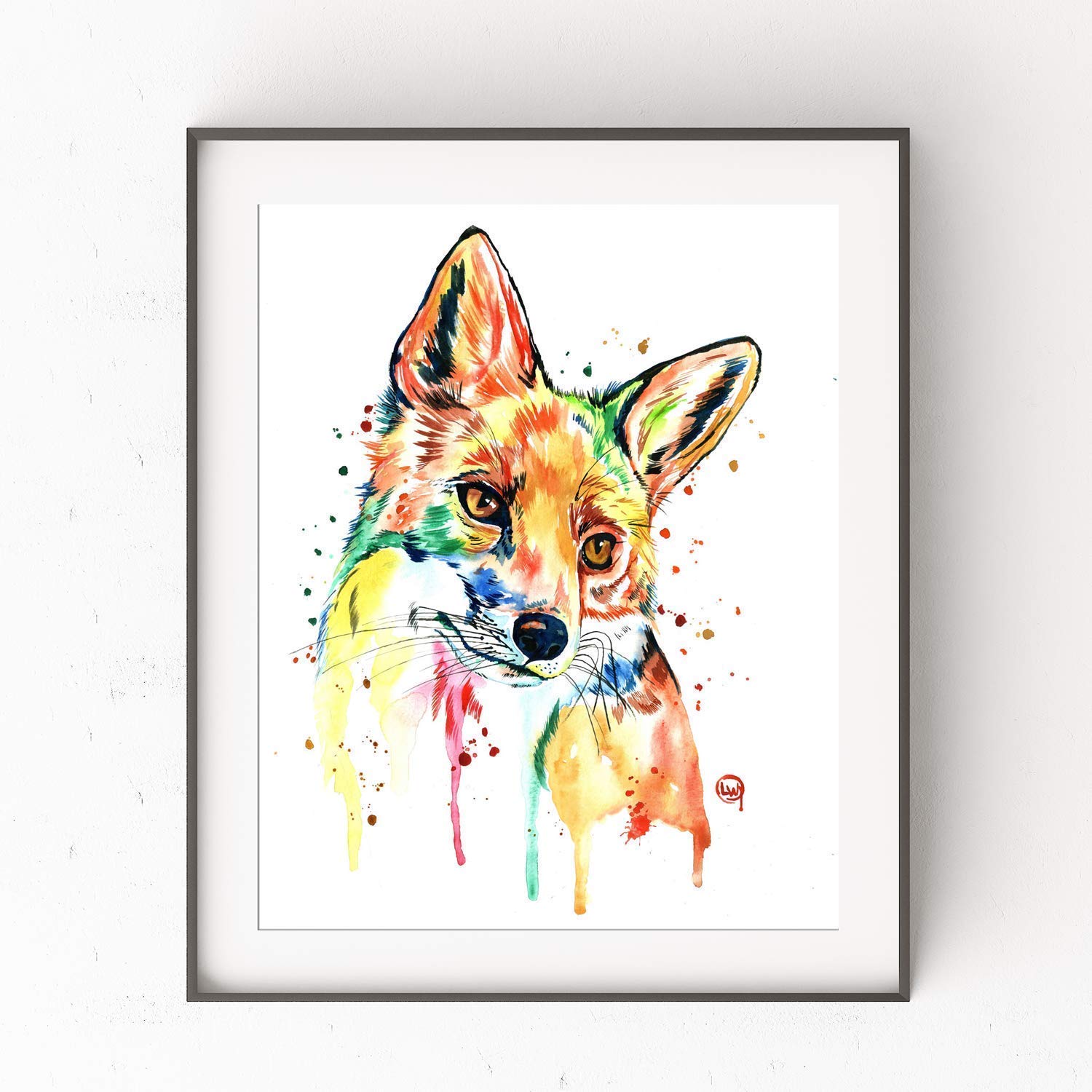 Red Fox Baby Original Watercolor Painting White Background Gift Forest Animal Artwork Image Nursery Wall Decor Kids Art North Wildlife Watercolor Art Collectibles Shamsaco Ir