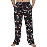 Vogseek Men Christmas Pajama Pants Men's Pajama Christmas Sleepwear Men Pajamas Christmas Vacation Sleep Pant With Pockets