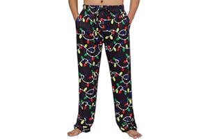 Vogseek Men Christmas Pajama Pants Men's Pajama Christmas Sleepwear Men Pajamas Christmas Vacation Sleep Pant With Pockets