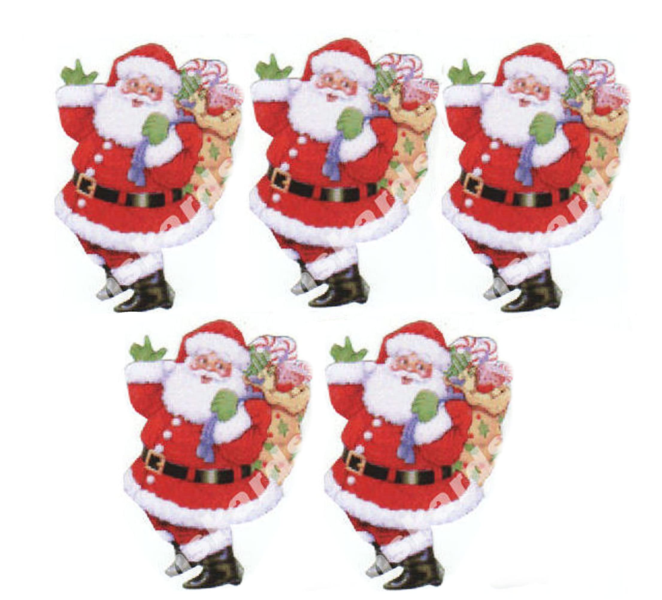 Christmas Santa Card Making Toppers Craft Toppers Crafting x 5