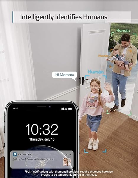 EUFY SECURITY 2K INDOOR CAM PAN & TILT, PLUG-IN SECURITY INDOOR CAMERA WITH WI-FI, IP CAMERA, HUMAN & PET AI, VOICE ASSISTANT COMPATIBILITY, MOTION TRACKING, HOMEBASE NOT REQUIRED (RENEWED)