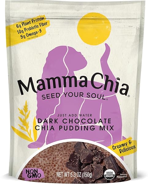 MAMMA CHIA ORGANIC CHIA PUDDING MIX, DARK CHOCOLATE