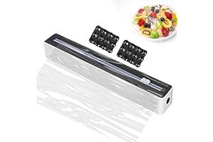 Food Wrap Dispenser with Cutter – Aluminum Foil Storage Box, Cling Film Cutting Tool, Sturdy Space-Saving Kitchen Organizer, 