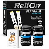 Platinum Test Strips 100 ct for Glucose Monitor &bull; Test Strips for Diabetes | Platinum Glucose Testing Strips &bull; Diabetic Test Strips &bull; Tiras para Medir la Glucosa - Bundle with 45 Diabetes Decoded eBook