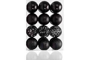 AMS Christmas Ball Pierced Trees Pendant Shatterproof Ball Ornament Seasonal Decorations Ideal for Xmas, Holiday and Party Wi