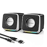 Uakinat PC Speakers 2"–3W Carbon Fiber Computer