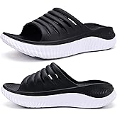 KuaiLu Womens Recovery Sandals With Comfortable Plantar Fasciitis Support,Ladies Orthotic Open Toe Sport Slides Thick Cushion Reduces Stress on Feet,Joints & Back Post-Exercise