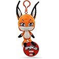 Miraculous Ladybug - Kwami Lifesize Trixx, 5-inch Fox Plush Clip-on Toys for Kids, Super Soft Collectible Stuffed Toy with Glitter Stitch Eyes and Color Matching Backpack Keychain (Wyncor)