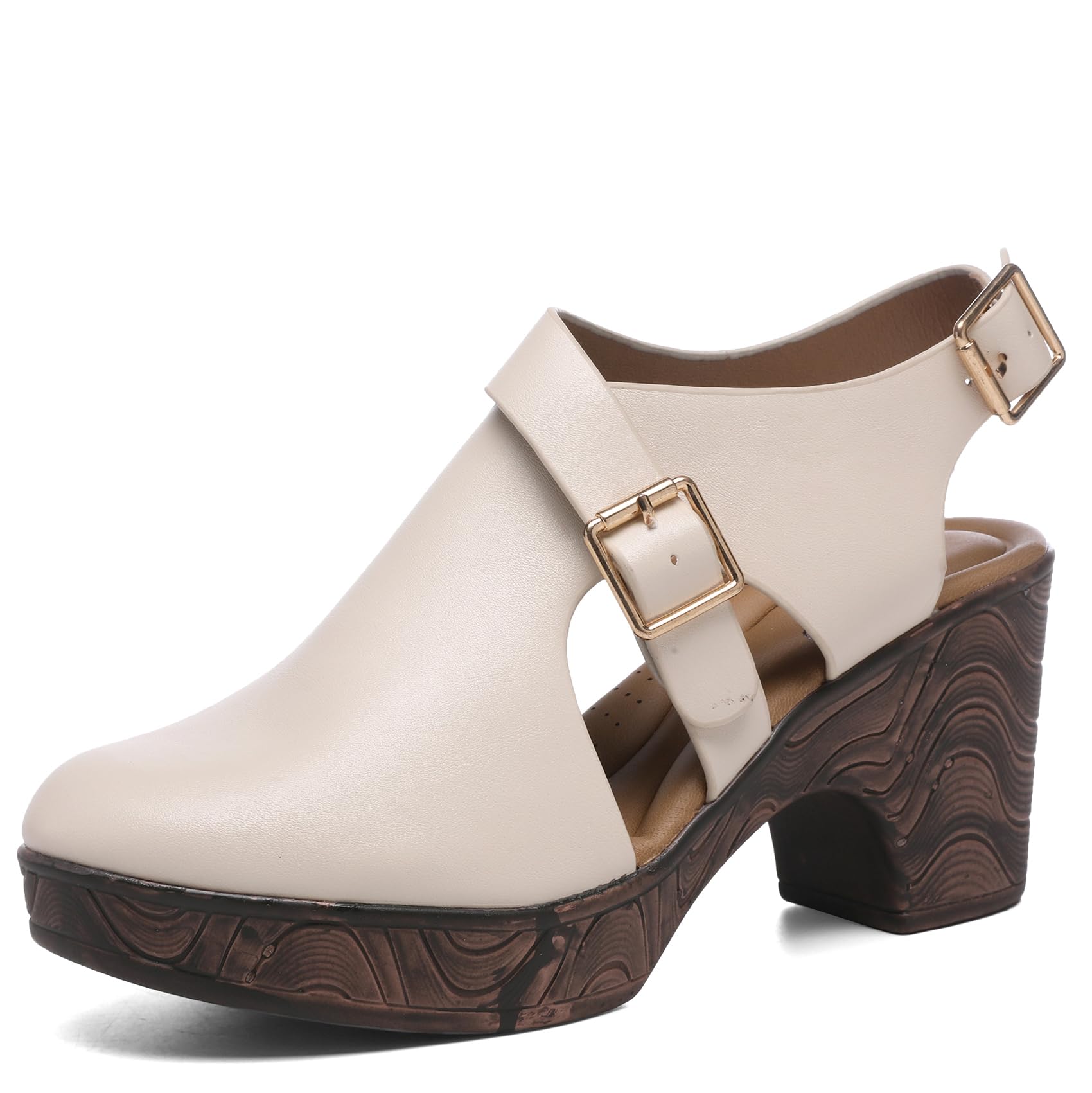 Altxic Women's Comfy Low Block Chunky Heels Sandals