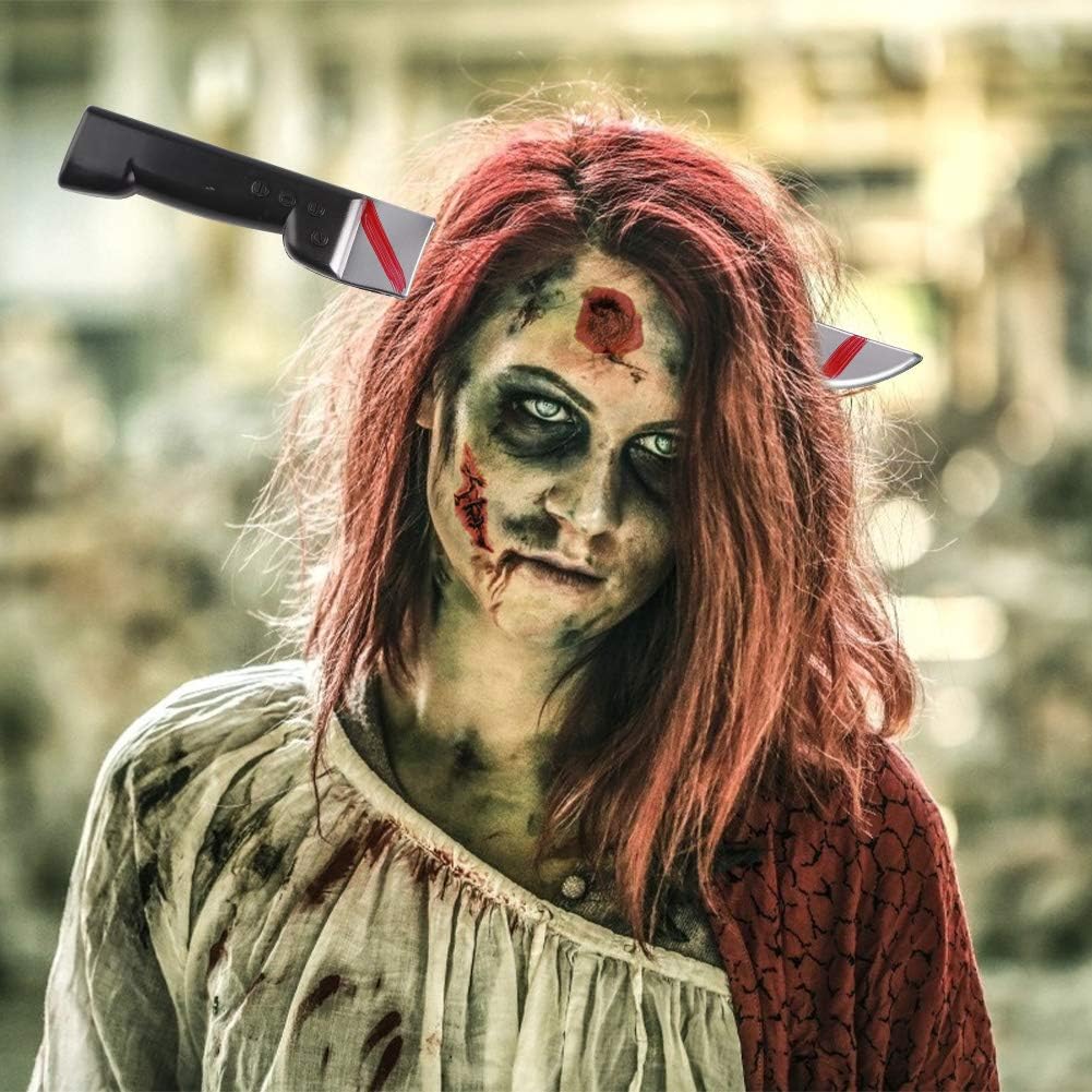 BigOtters Halloween Headbands, 23PCS Halloween Horror Set Including 5PCS Headwear Cleaver Bloody Headpieces and 18PCS Zombie Tattoos Stickers for Tricky Toys Costume Party Supplies: Health & Personal Care
