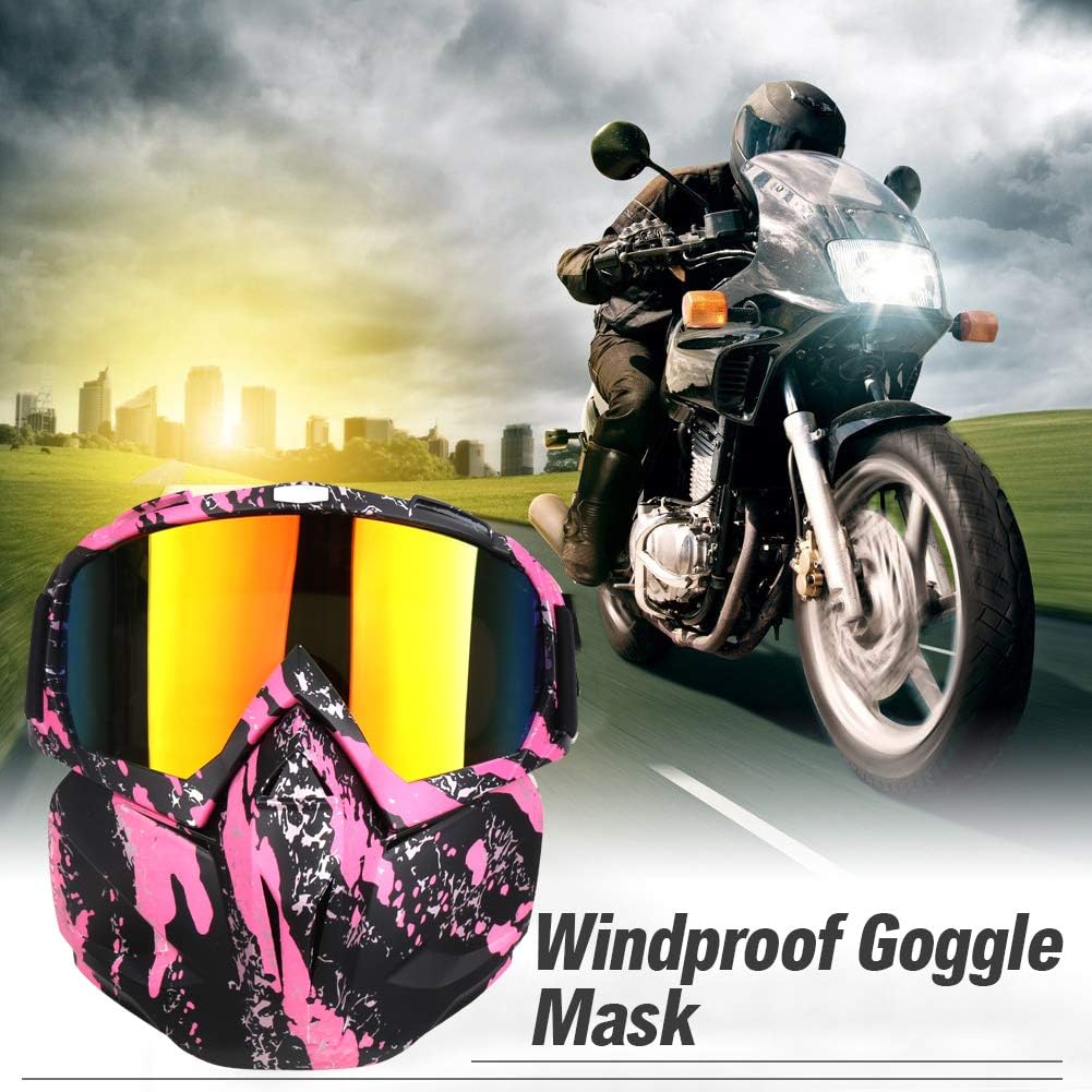 Freehawk Motorcycle Goggle Mask Detachable Snowmobile Off-road Riding Goggles : Clothing