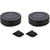 2-Pack E-Mount Body Cap &amp; Rear Lens Cover Kit for Sony Cameras &amp; Lenses | for Sony A6700 A6600 A6500 A6400 A6300 A6100 ZV-E10 II ZV-E1 A7 A7II A7III A7IV A7V A7R A7RII A7RIII A7RIV A7RV A7RVI &amp; More