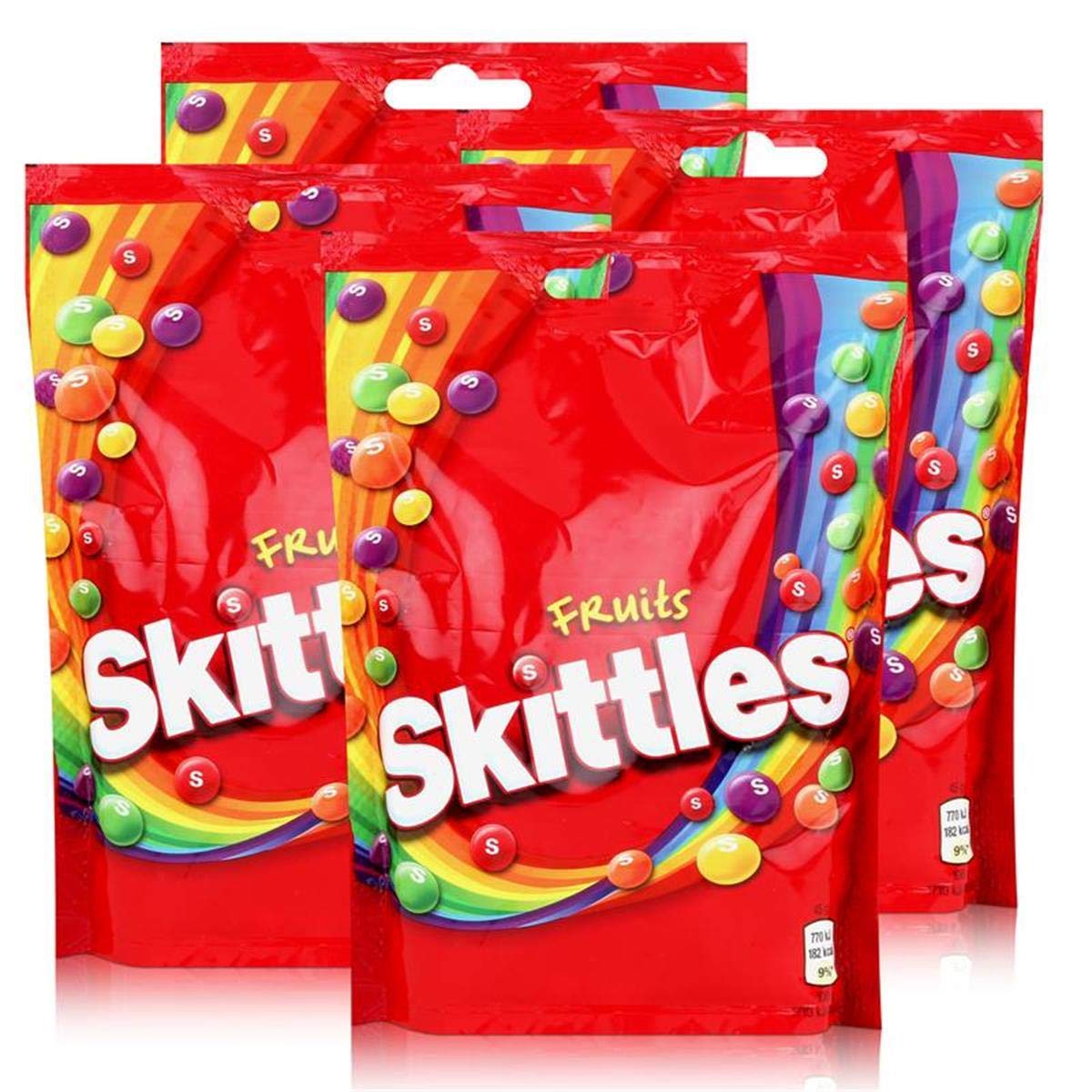 Skittles Fruits Kaudragees mit saurem Fruchtgeschmack 174g (4er Pack ...