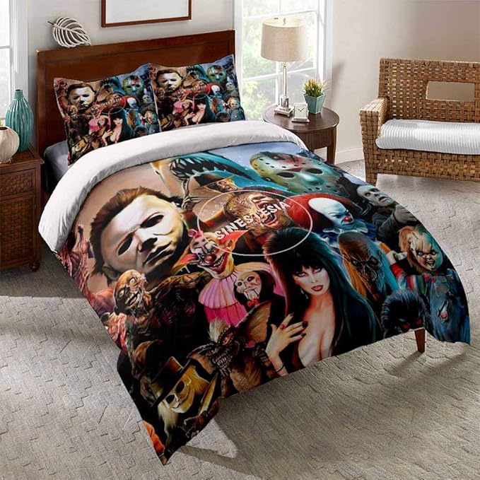 Amazon.com: Horror Movie Bedding Sets for Teens Kids,Horror Comforter