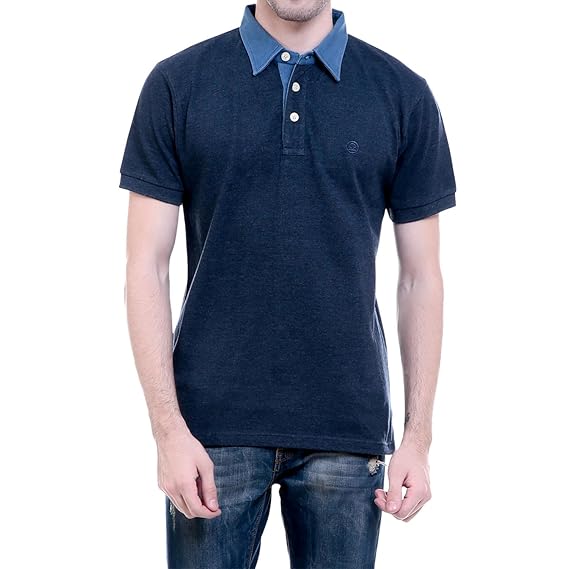 denim collar t shirt