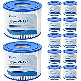 Fil-fresh Type VI Hot Tub Filter Cartridge for Coleman SaluSpa and Lay-Z-Spa, Inflatable Hot Tub Filter Replcement for 90352E, 58323, 90427E, 12-Pack