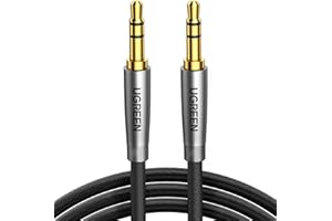 UGREEN 3.5mm Audio Cable Nylon Braided Aux Cord Male to Male Stereo Hi-Fi Sound for Headphones Car Home Stereos Speakers Tablets Compatible with iPhone iPad iPod Echo More 3FT