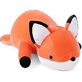 WeBingo Weighted Stuffed Animals, 24" Weighted Fox Plush Toy 4.2 Lb Soft Pillow Cute Giant Plushie Gifts for Kids & Adults(Fox)