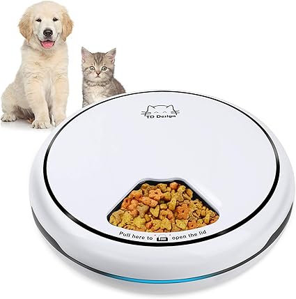 Gohiking Distributeur De Nourriture Seche Humide Pour Chats Et Chiens 5 Repas Avec Minuterie Numerique Smartfeeder Avec Enregistreur Vocal Alarmes De Distribution Amazon Fr Cuisine Maison