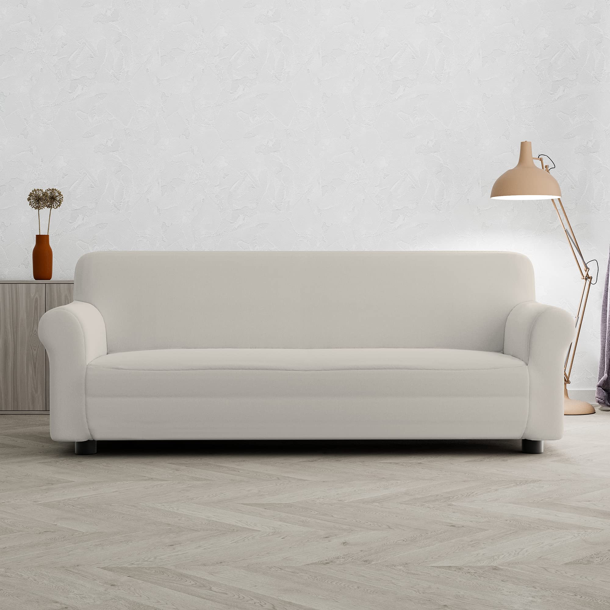 Italian Bed Linen PreTTY Bielastic Sofa Cover Extendible Cream 3 Seater