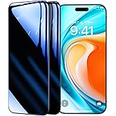 TORRAS Stealth for iPhone 15 Pro Max Privacy Screen Protector with High Definition Durable&Tough 9H Tempered Glass for iPhone 15 Pro Max Screen Protector [Anti-Spy] Easy Installation, 2-Pack, 6.7"