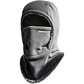 3 in 1 Hat with Scarf and Mask,Winter Windproof Sherpa Lined Hood Ski Mask,Convertible Balaclava Face Cover Hat Cap Scarf