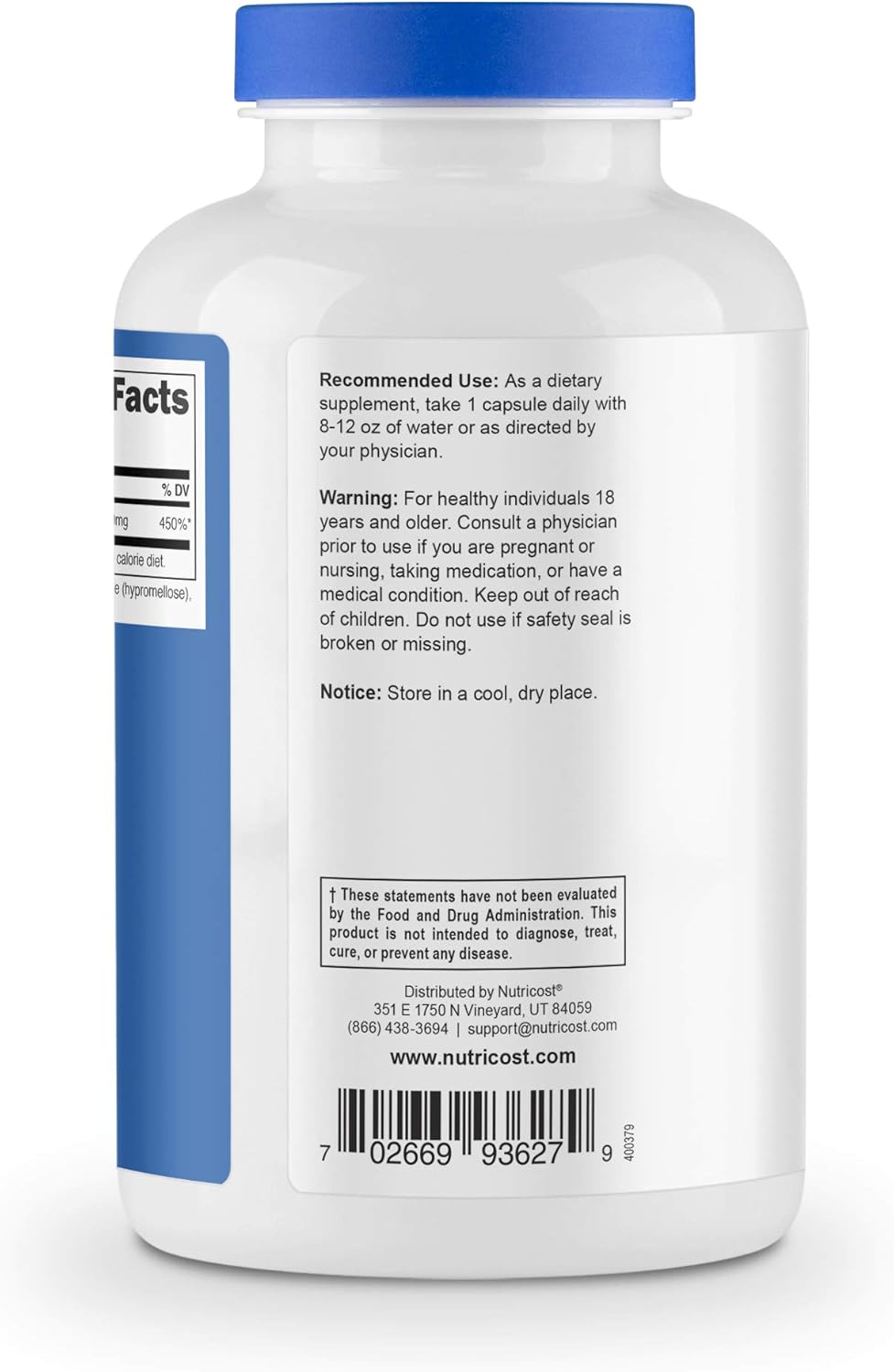 Nutricost Zinc Picolinate 50mg, 240 Veggie Capsules - Gluten Free and Non-GMO (240 Caps): Health & Personal Care